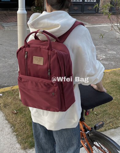 大学生双肩包森系学院风尼龙书包