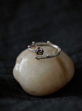 女纯银复古设计感戒指