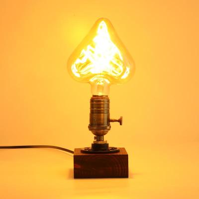 超个性复古爱迪生原木装饰台灯