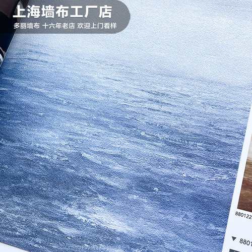 抽象蓝色海洋名画艺术漆墙布卧室客厅电视墙背景墙壁画壁布GXJ01