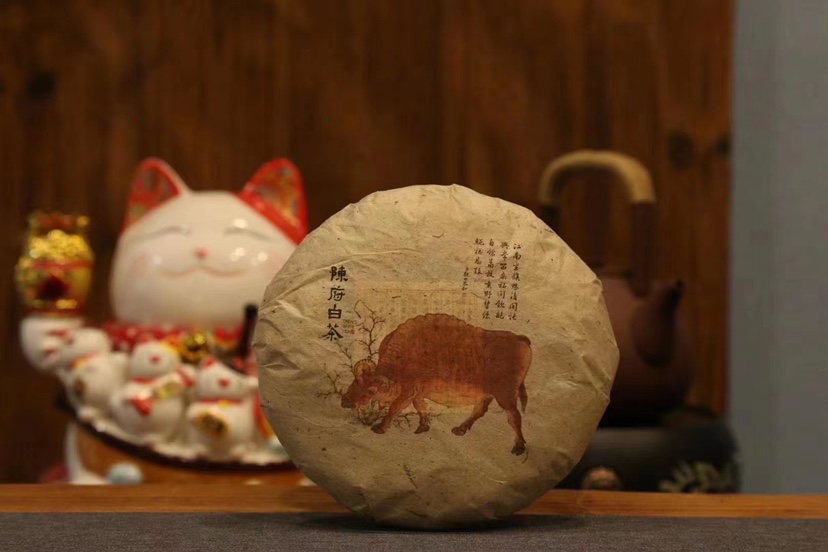 福鼎陈府白茶牛年牡丹饼2020年300克松压饼花香蜜韵