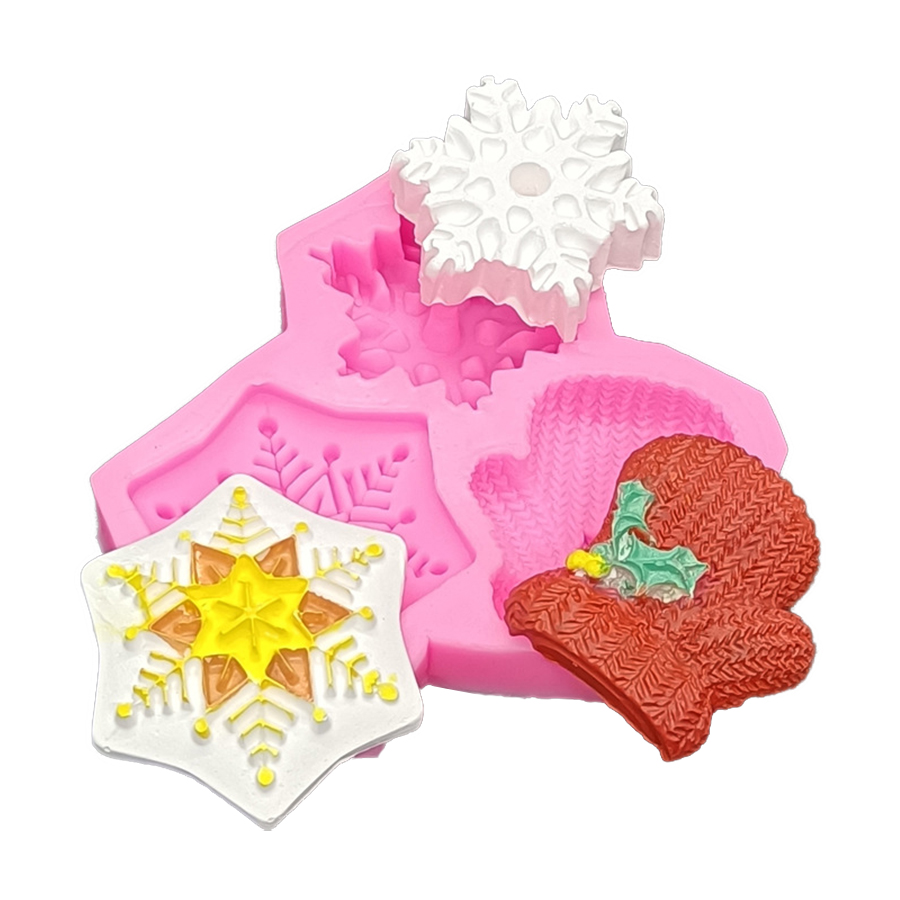 硅胶蛋糕模雪花烘焙工具DIY