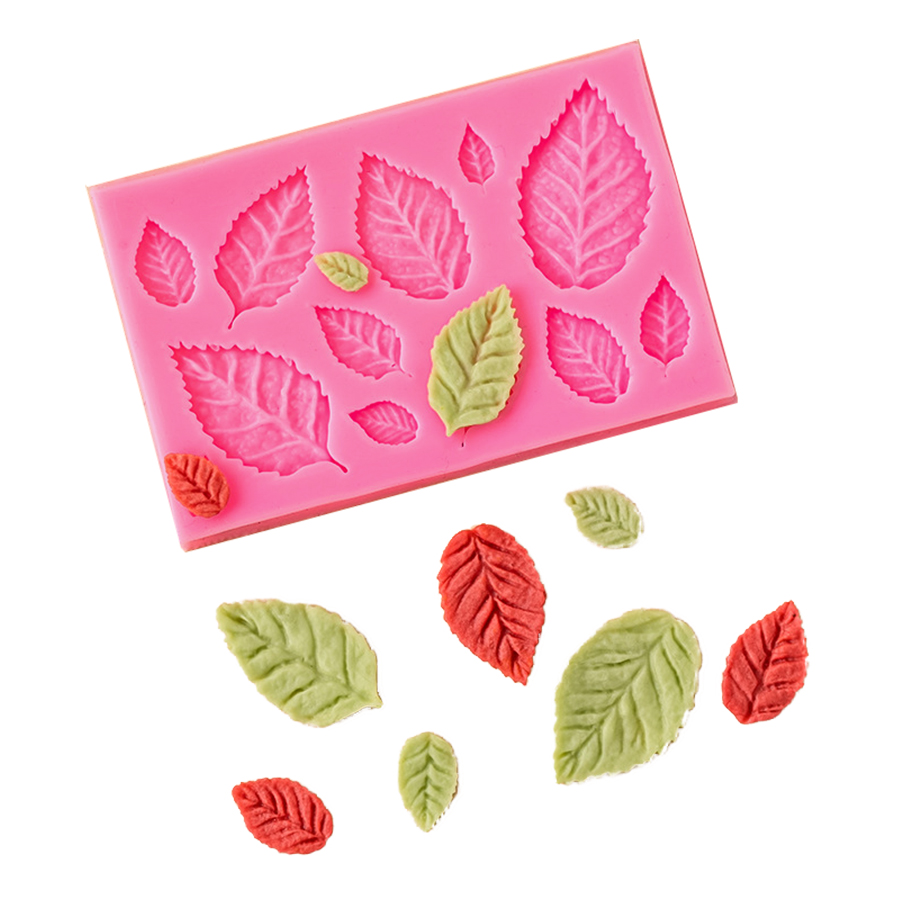 硅胶蛋糕模叶子烘焙工具DIY