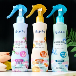 隆力奇驱蚊花露水 莲花柑橘清香型200ml 防蚊虫 夏季家用清新爽洁