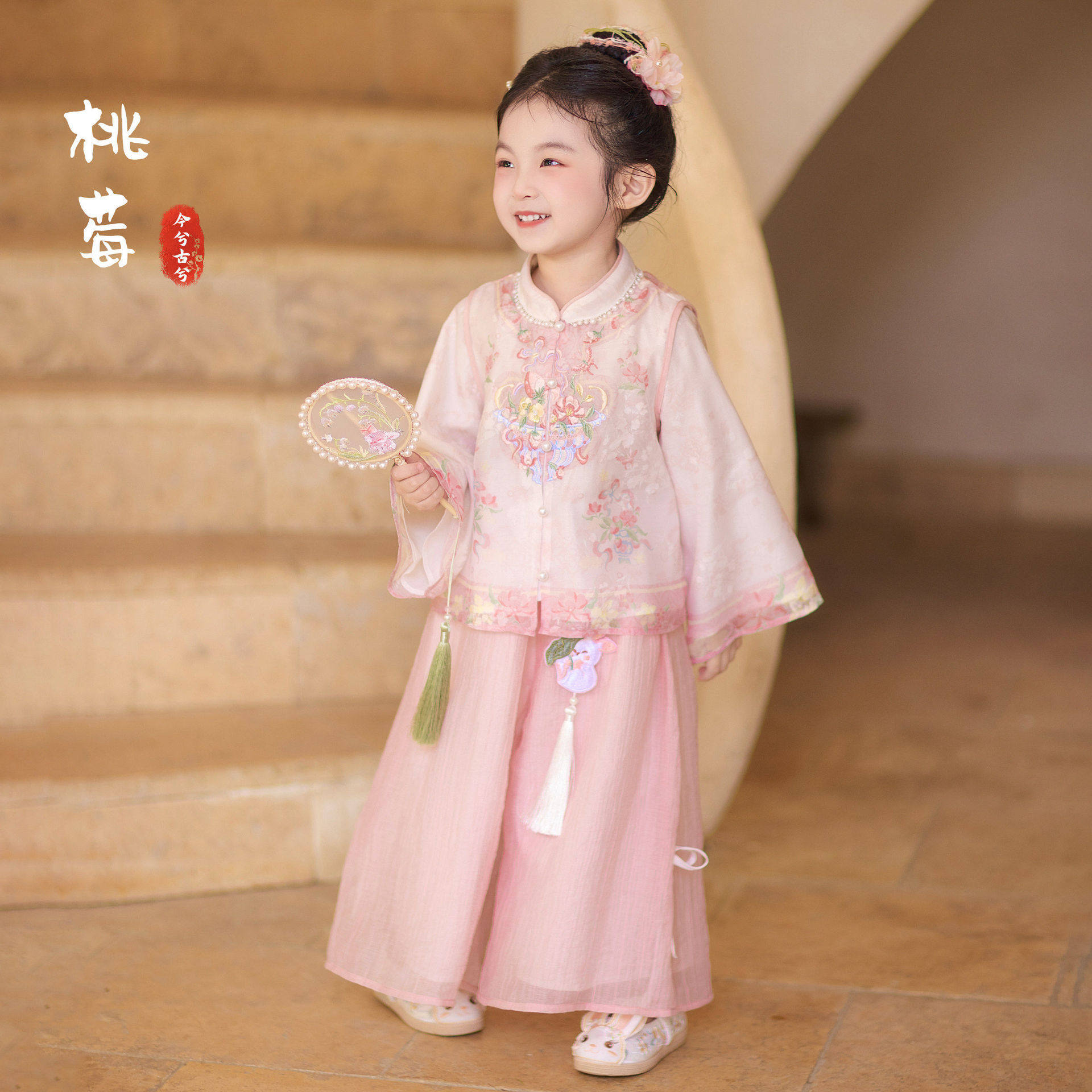 新款女童汉服套装春夏季长袖2026新中式春装儿童国风超仙春秋唐装