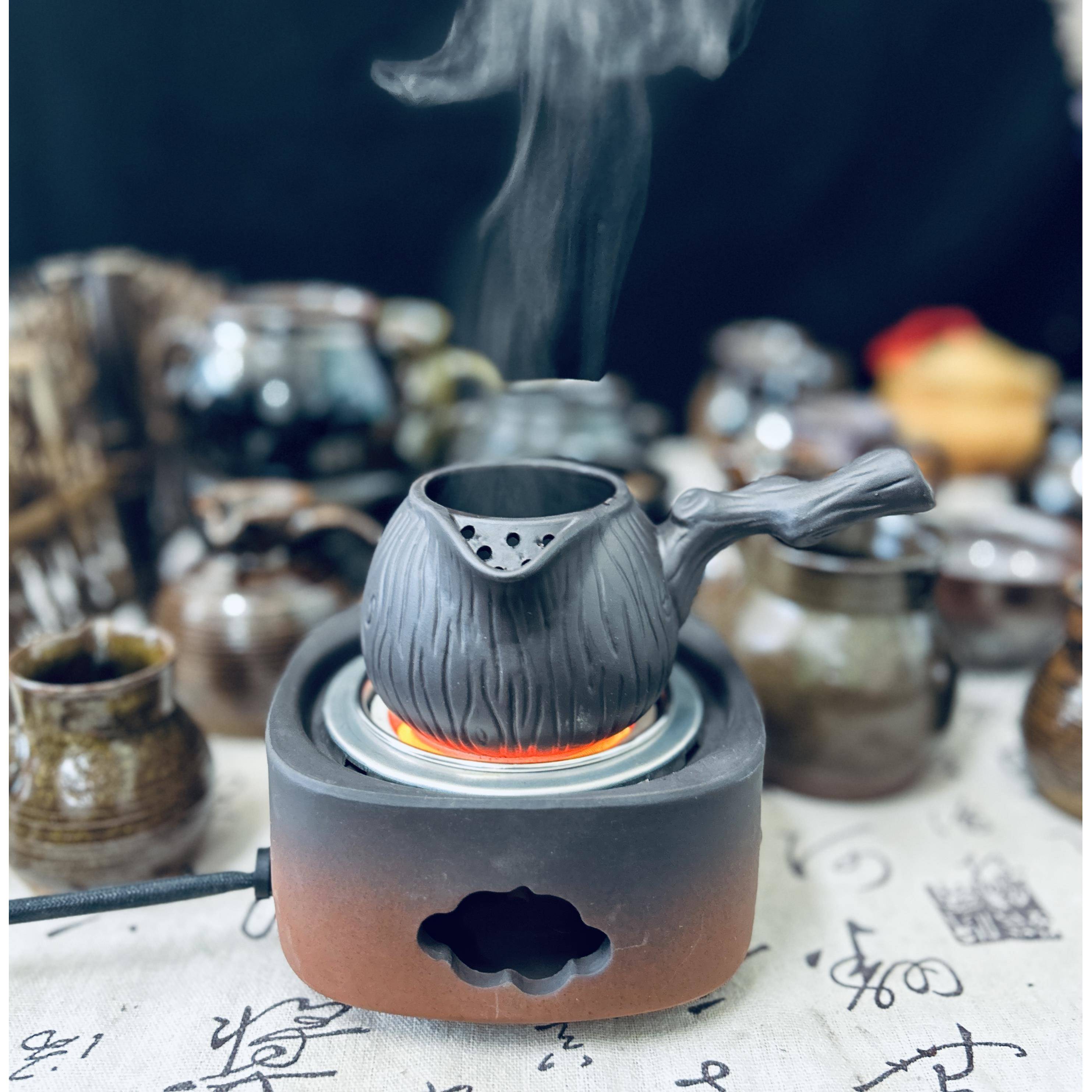 小型便携式家用电炉子甘肃罐罐茶煮茶快速熬茶加热炉子陶泥炉明火