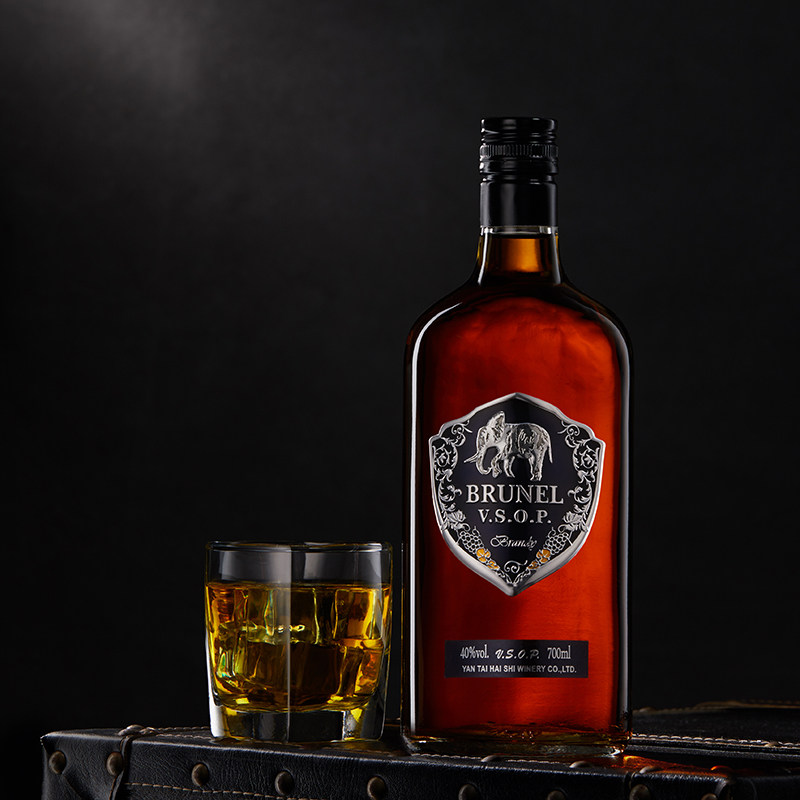 洋酒白兰地brandy酒高度烈酒白兰地酒VSOP调酒基酒酒吧酒700ml图片