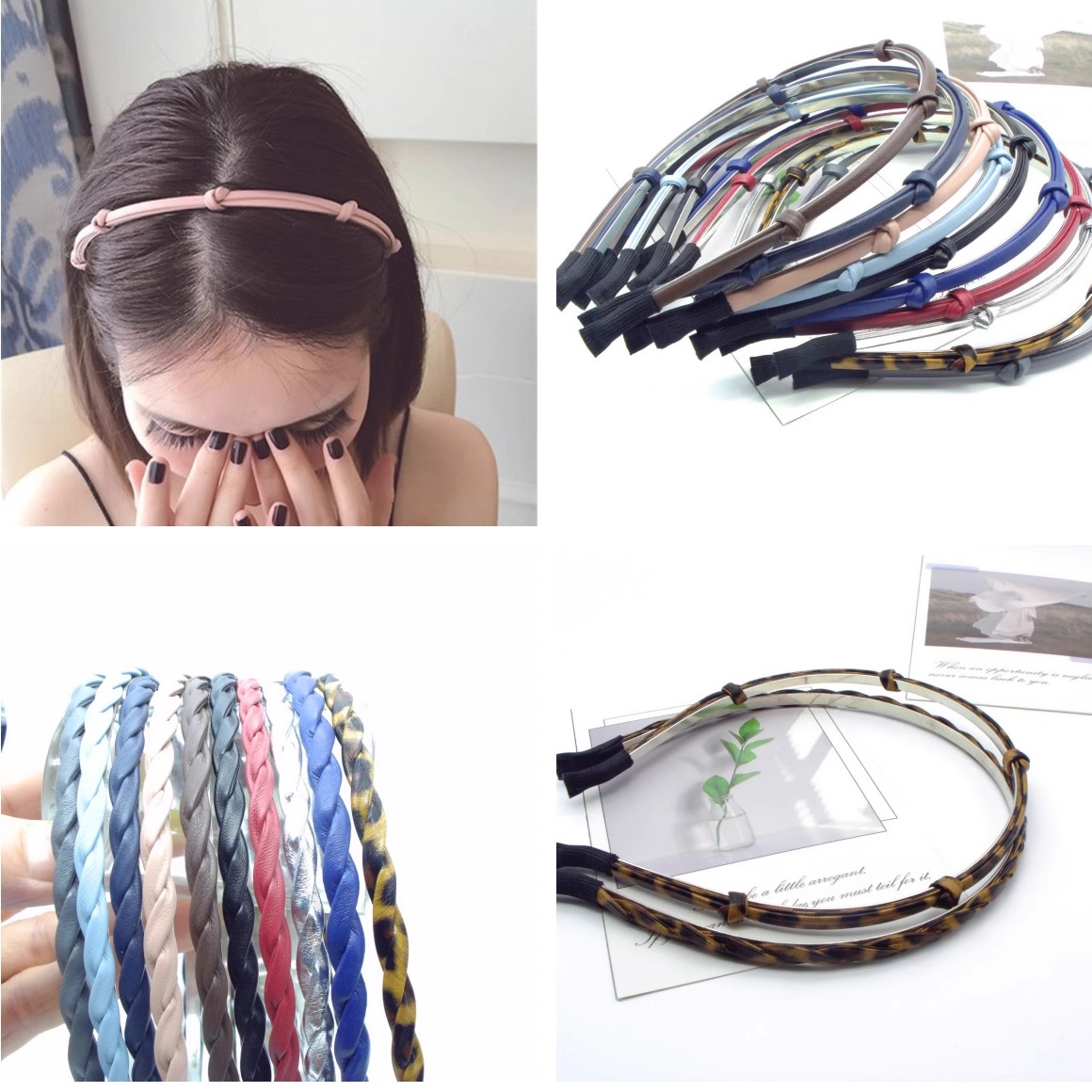 韩版饰品刘海皮革头箍压发圈