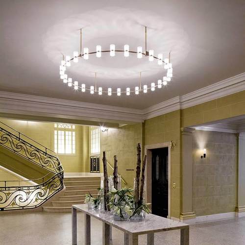 极简viabizzuno轻奢创意简约别墅复式旋转楼梯间客厅卧室餐厅床头