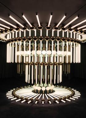 中山工厂直销LOFT定制艺术玻璃灯具会所中心别墅 复式楼酒店大堂