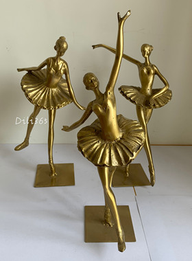 全铜芭蕾舞者复古怀旧风小众摆件