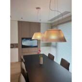 极简Flos Romeo Moon设计师餐厅灯卧室吧台岛台书房轻奢水晶玻璃