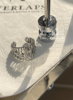 铜小众设计串珠戒指女