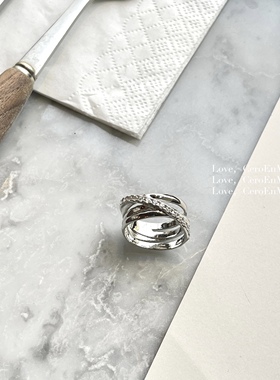 电镀简约镶嵌闪钻戒指女款