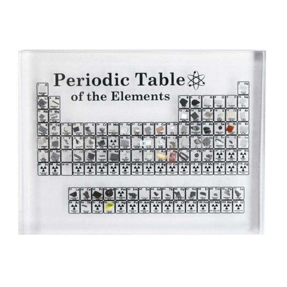 Acrylic Periodic Table Display With Real Elements Kids Teach