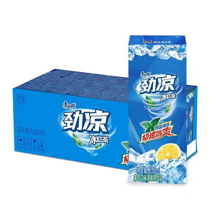 康师傅劲凉冰红茶250ml*10盒装图片