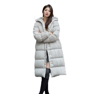 olleenuka25年秋冬新款90白鹅绒羽绒服女中长款超厚时髦高端定制