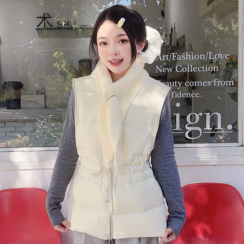 V领羽绒马甲女短款2025秋冬羽绒服