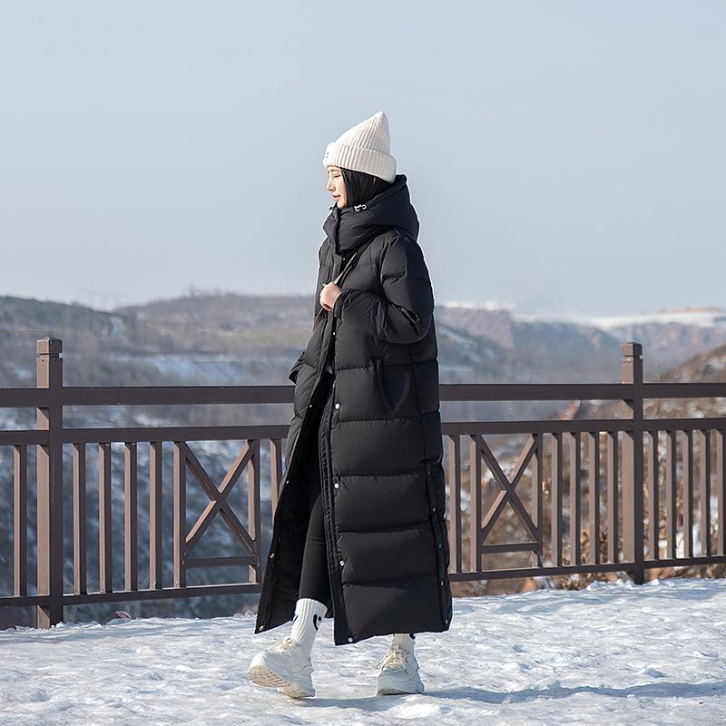 超长90白鹅绒长款羽绒服女加厚