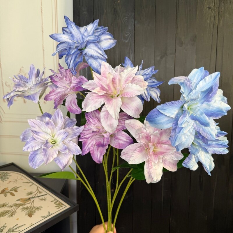 仿真花星空百合花材商业造景陈列软装假花家居插花摄影道具