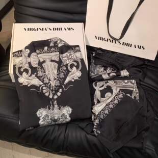 短裤 冰丝三件套短袖 长裤 高级感男款 夏天 男士 家居服套装 睡衣春秋季