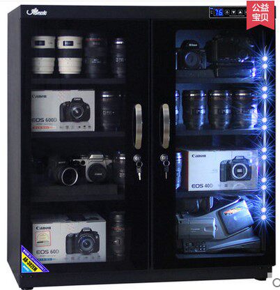 台湾爱保大型电子防潮箱320升字画邮票话筒相机镜头干燥箱防潮柜