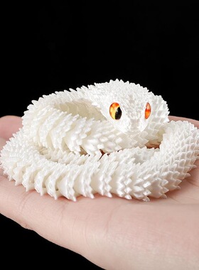 3d打印蝰蛇玩具模型夜光全身关节可动仿真动物儿童玩具造景摆件