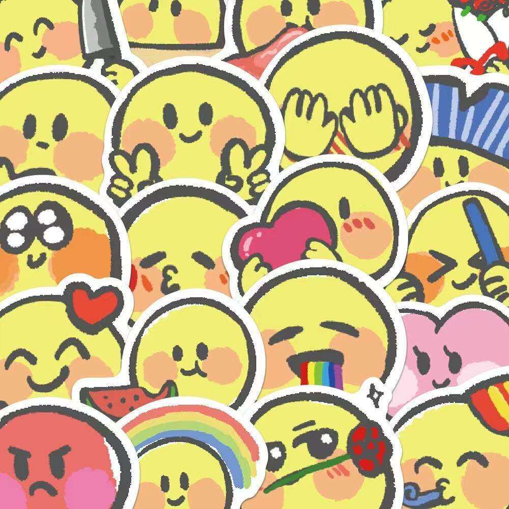 小黄脸EMOJI表情包贴纸卡通可爱