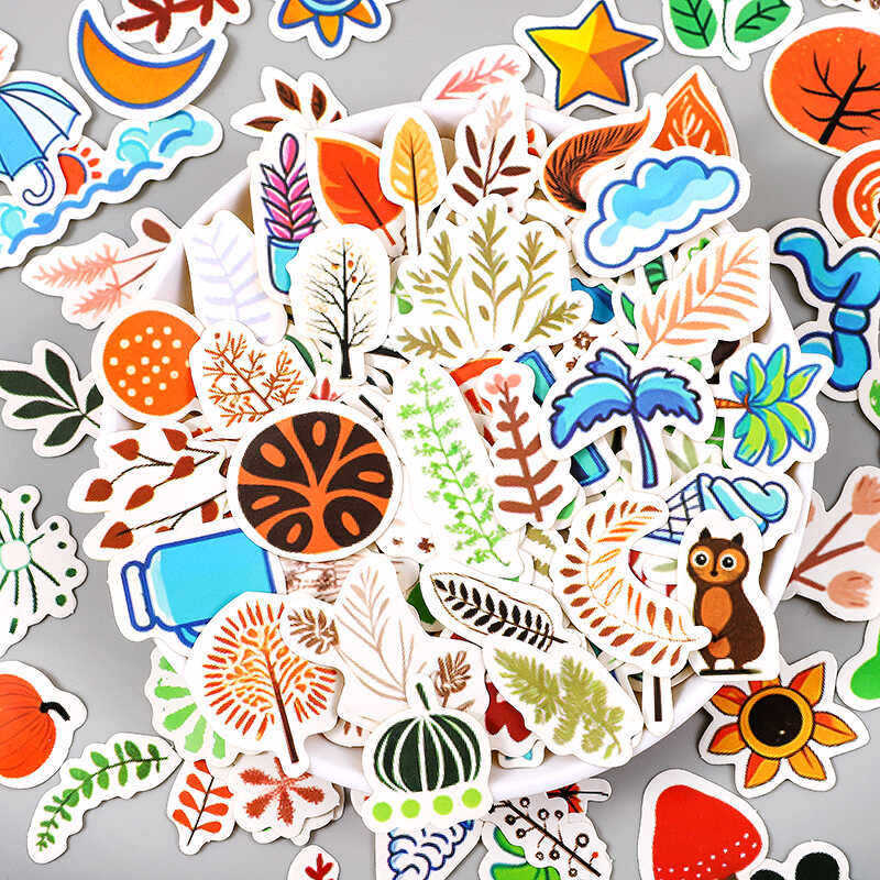 花朵笔记本四季花草贴纸diy贴画