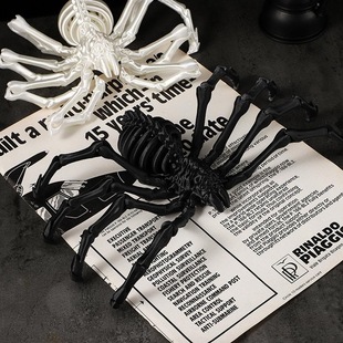 3D打印夜光大蜘蛛可动可缩吸紫外线夜光彩色蜘蛛创意玩具骨架狼蛛