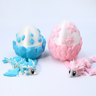 3D打印樱花水晶龙玩具彷真恐龙模型儿童龙蛋礼物桌面摆件创意礼物