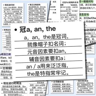 饰DIY创意儿童 54张贴纸顺口溜英语语法手账笔记本学生行李箱装