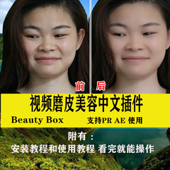 AE/PR插件  支持CC2019版本 BeautyBox视频皮肤磨皮美白插件