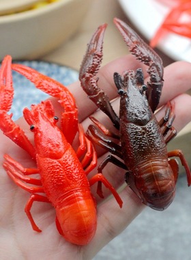 PVC摆件小龙虾菜品装饰