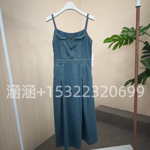 如缤RUBIN2025夏正品 859 吊带牛仔连衣裙6A22L61891