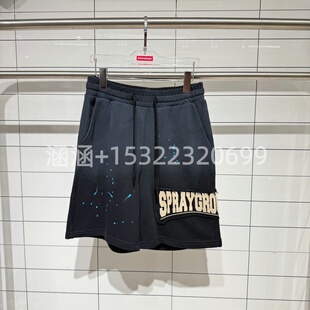 W1221903 498 2026夏创意喷墨点五分短裤 SprayGround鲨鱼专柜正品