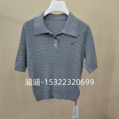 如缤RUBIN2025春正品短袖针织衫上衣6A12M63521-499