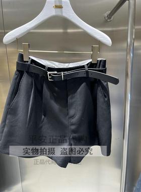 JS/jsister-2024夏季新款专柜正品黑色短裤休闲裤S421110204-599