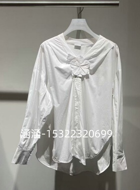 47折D家2025春款专柜正品白色衬衫2J1C432-1299