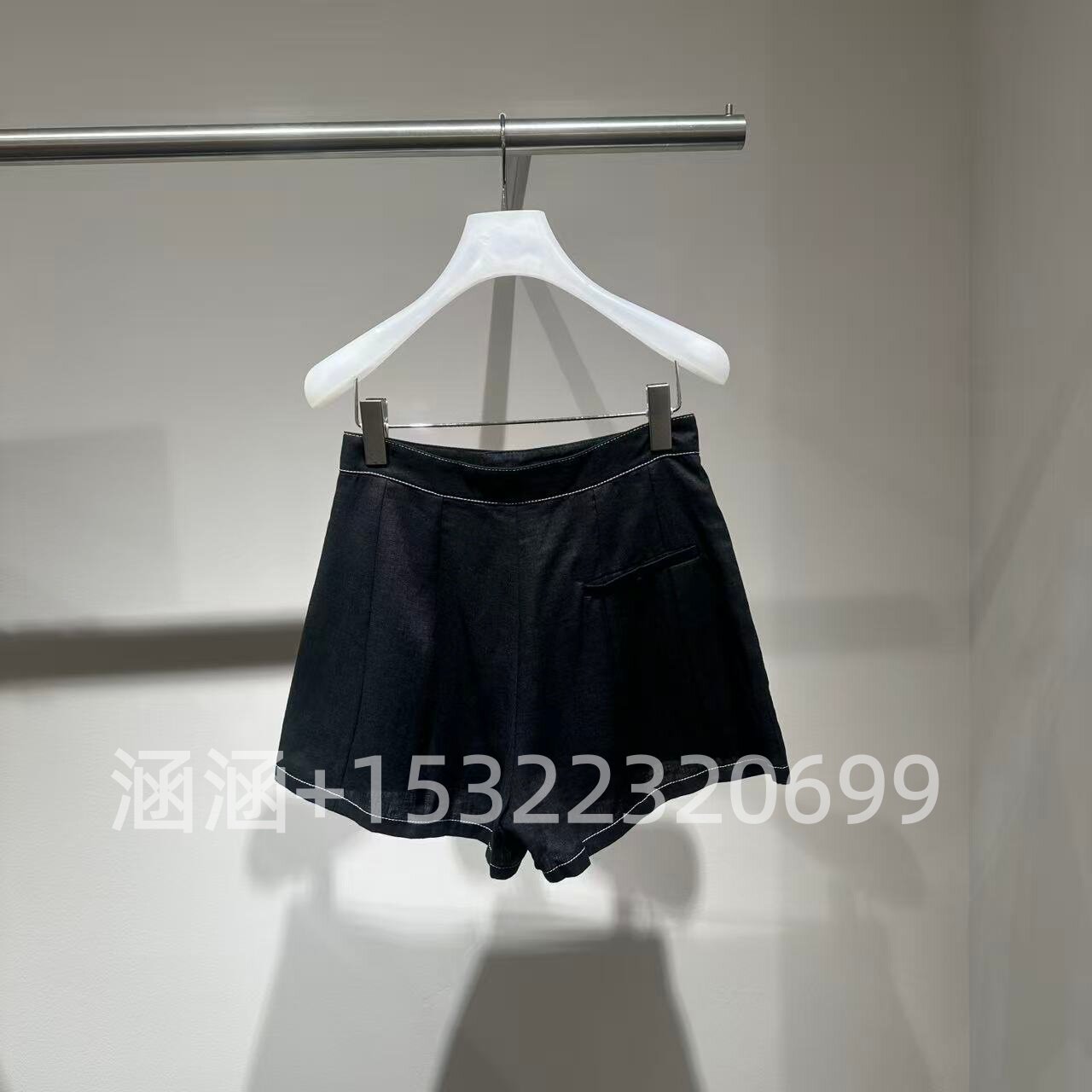 43折D家2025夏款专柜正品黑色短裤2J2Q126-1099