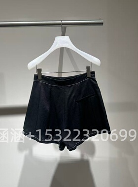 43折D家2025夏款专柜正品黑色短裤2J2Q126-1099
