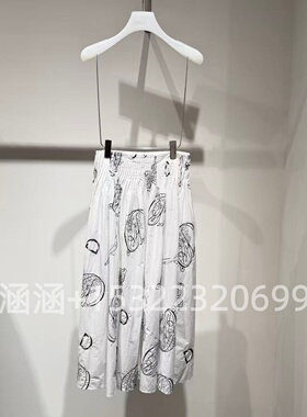46折D家2025夏款专柜正品白色半裙2J3S431-2199