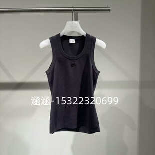 黑色针织背心2J2E220 799 专柜正品 63折D家2025夏款