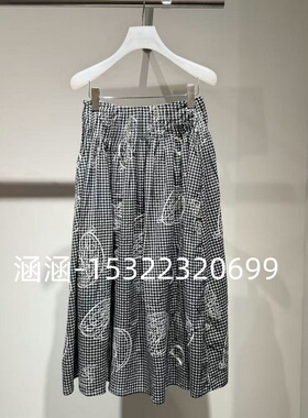 46折D家2025夏款专柜正品黑色半裙2J3S431-2199