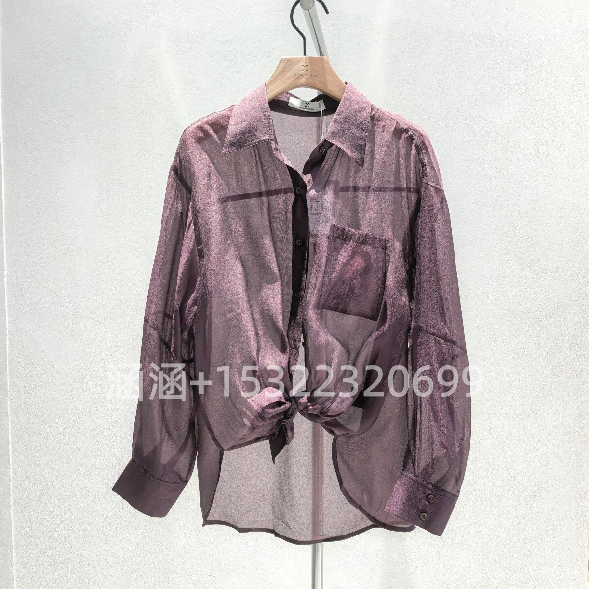 香家专柜正品2025年夏新款莎酱色紫长袖衬衫上衣C50413298231-559