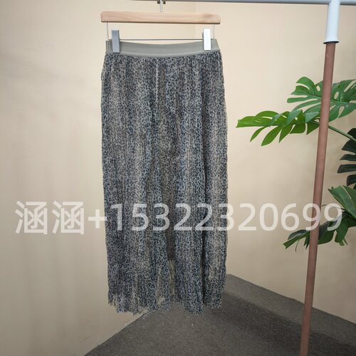 35折RB家2025夏正品豹纹半身中裙6A22Q61986-599