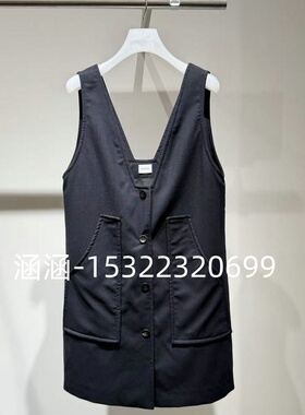 46折D家2025夏款专柜正品黑色连衣裙2J3O305-1899
