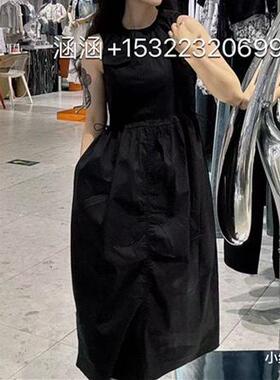 JS/jsister-2024夏季新款专柜正品黑色连衣裙S421111205-899