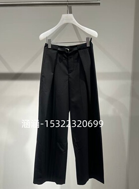 53折D家2025夏款专柜正品黑色长裤2J2Q401-1699
