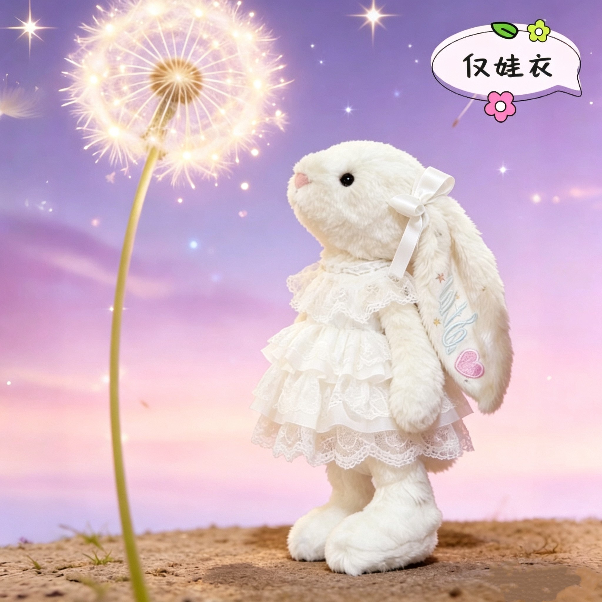 中号31CM害羞邦尼兔娃衣30CM伽百利兔子连衣裙花布邦尼兔衣服图片